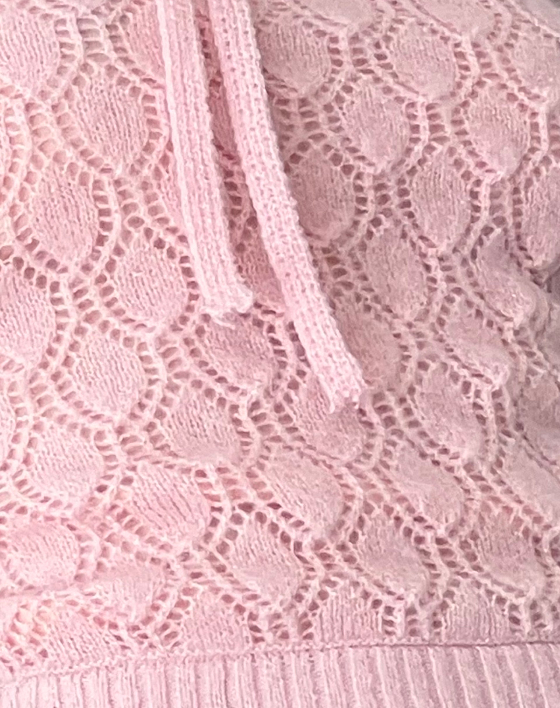 Arinah Knitted Shrug Top in Ballet Pink