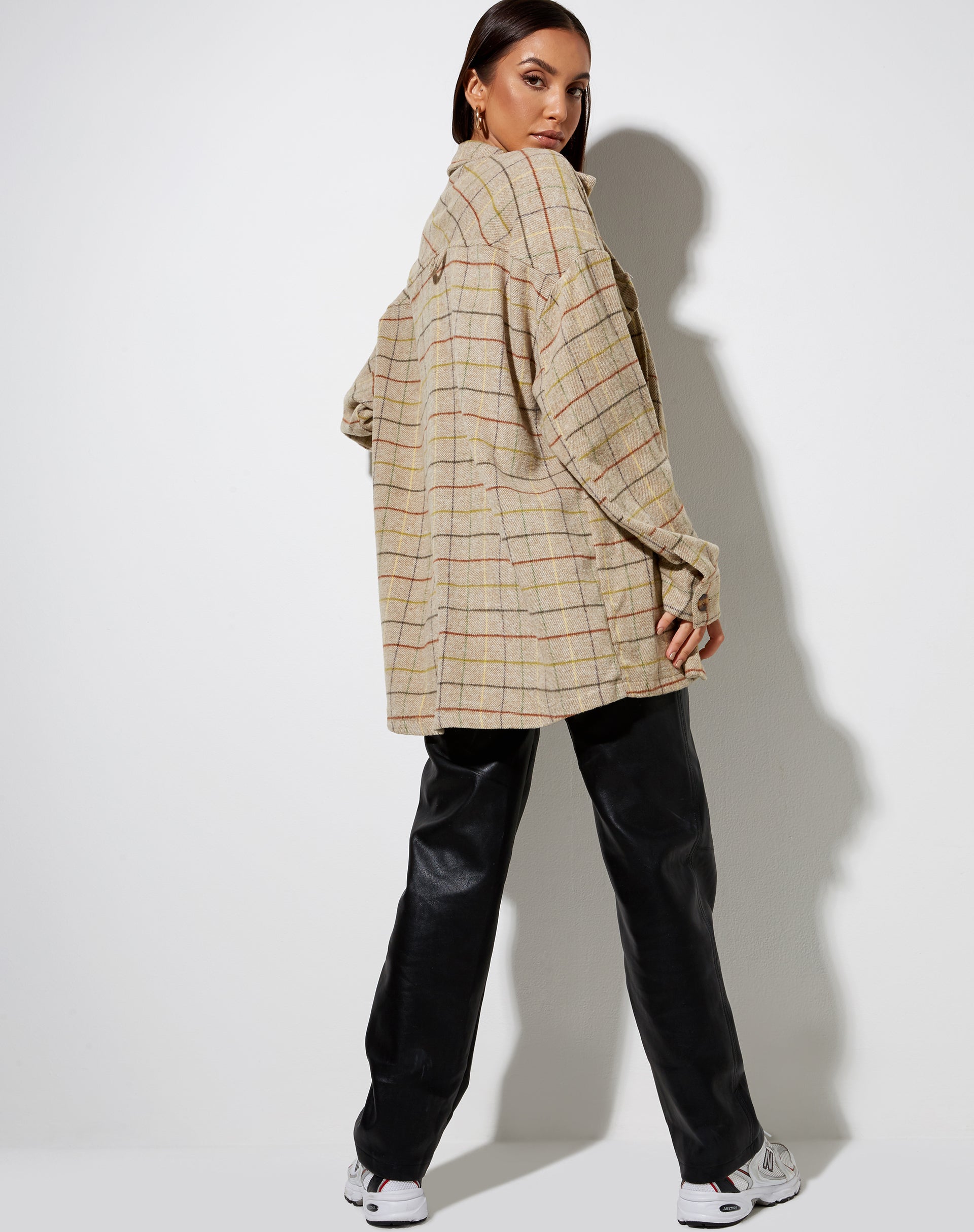 Marcella Shirt in Check Brown Yellow Green