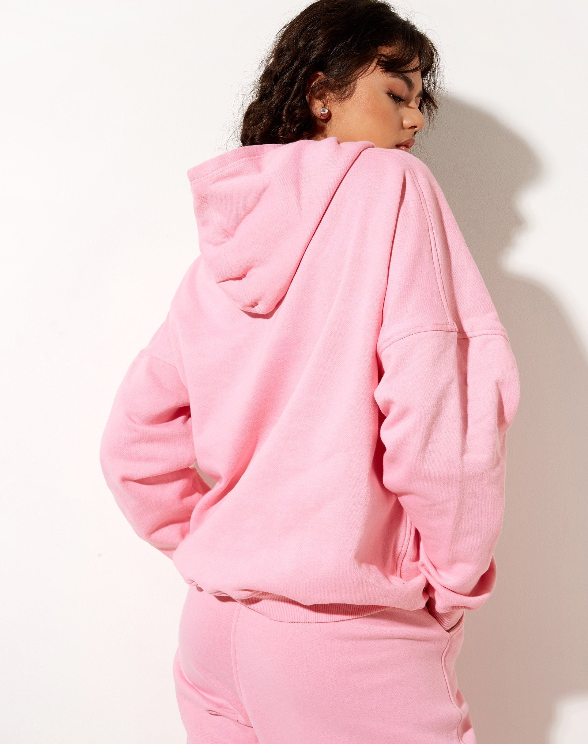Oversize Hoodie in Peony Pink Nothing Personal