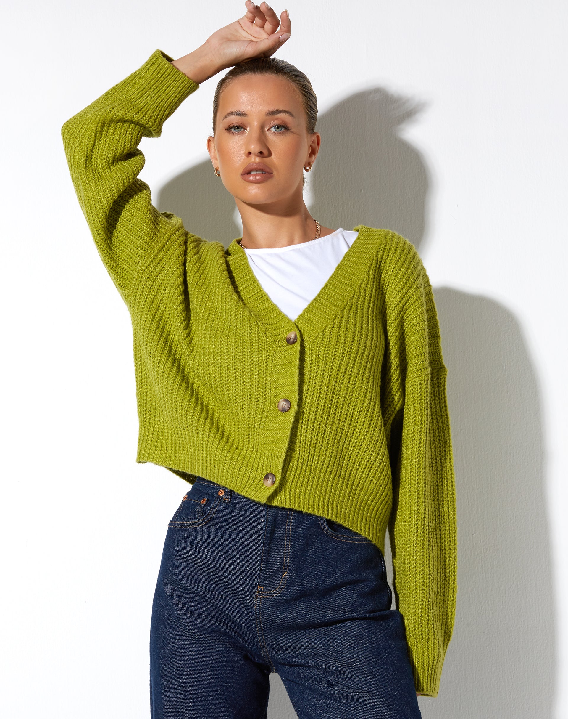 Faya Cardigan in Knit Sour Apple