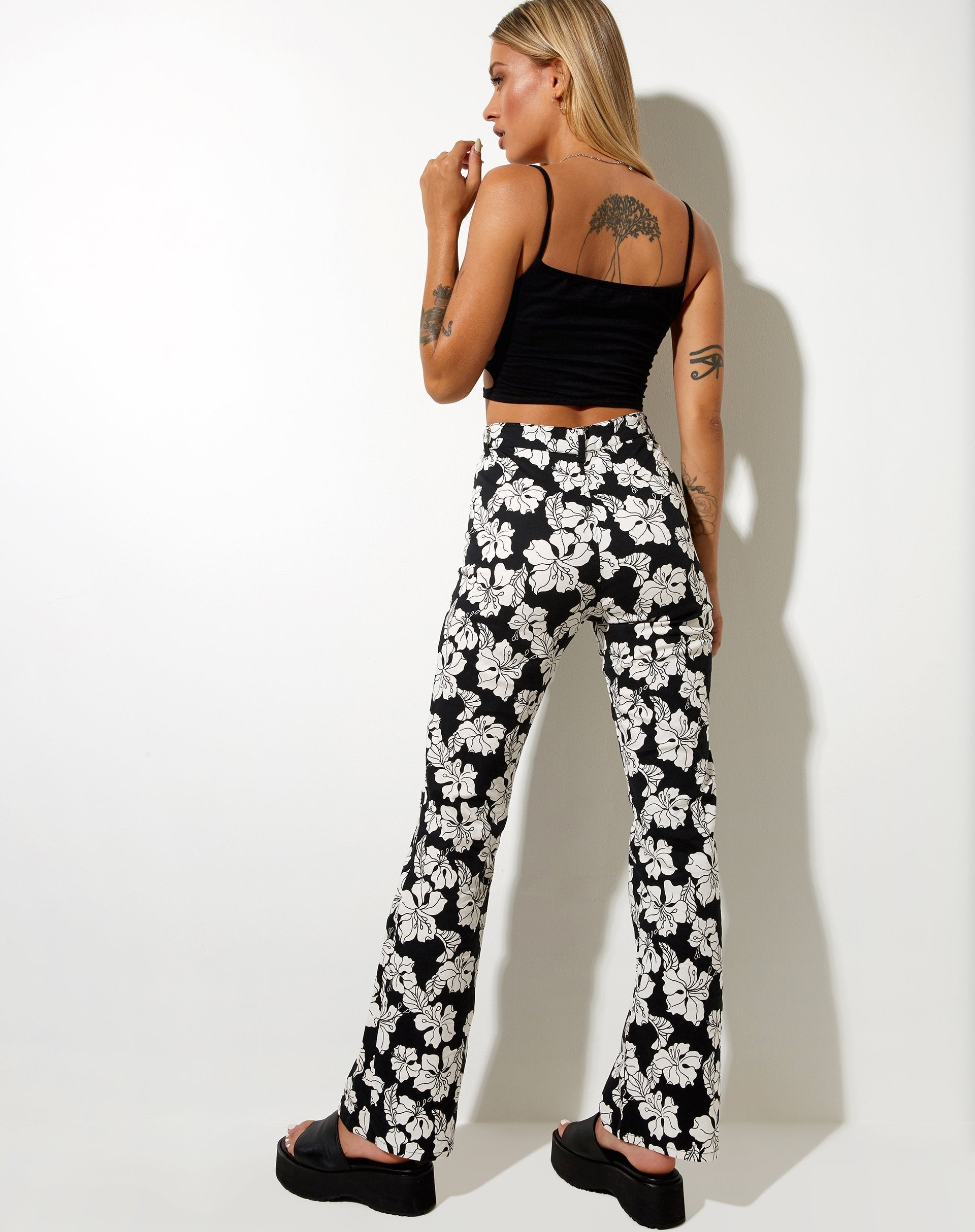 Zoven Trouser in Vacation Black White